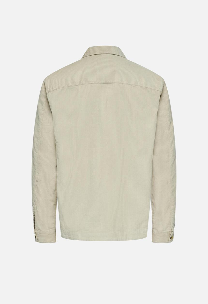 Only & Sons - Niles cord overshirt - stone