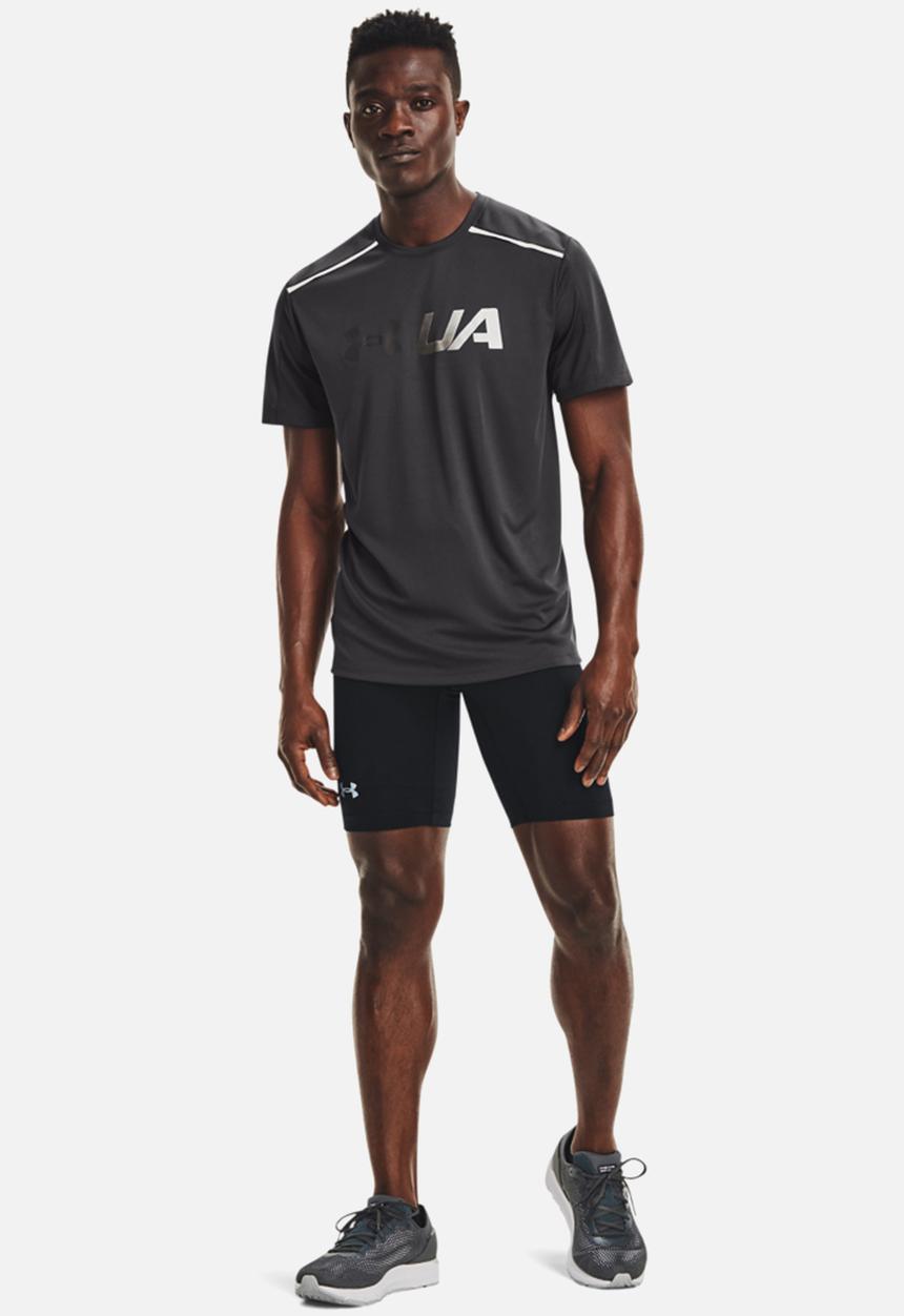 Under Armour - Ua run graphic print fill ss - grey-melange