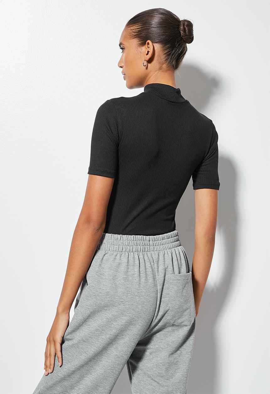 Superbalist - 2 pack fine rib turtleneck tee - black & white
