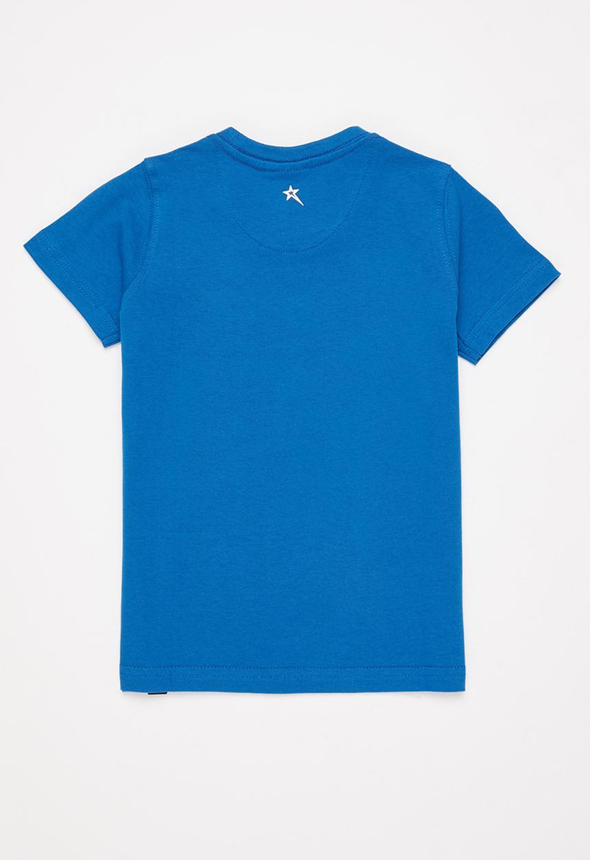 SOVIET - B tillman boys s/slv logo tee - mosaic blue