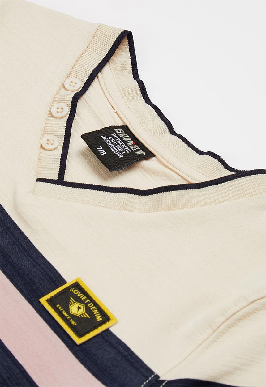 SOVIET - B ajay yarn dye stripe tee - ecru