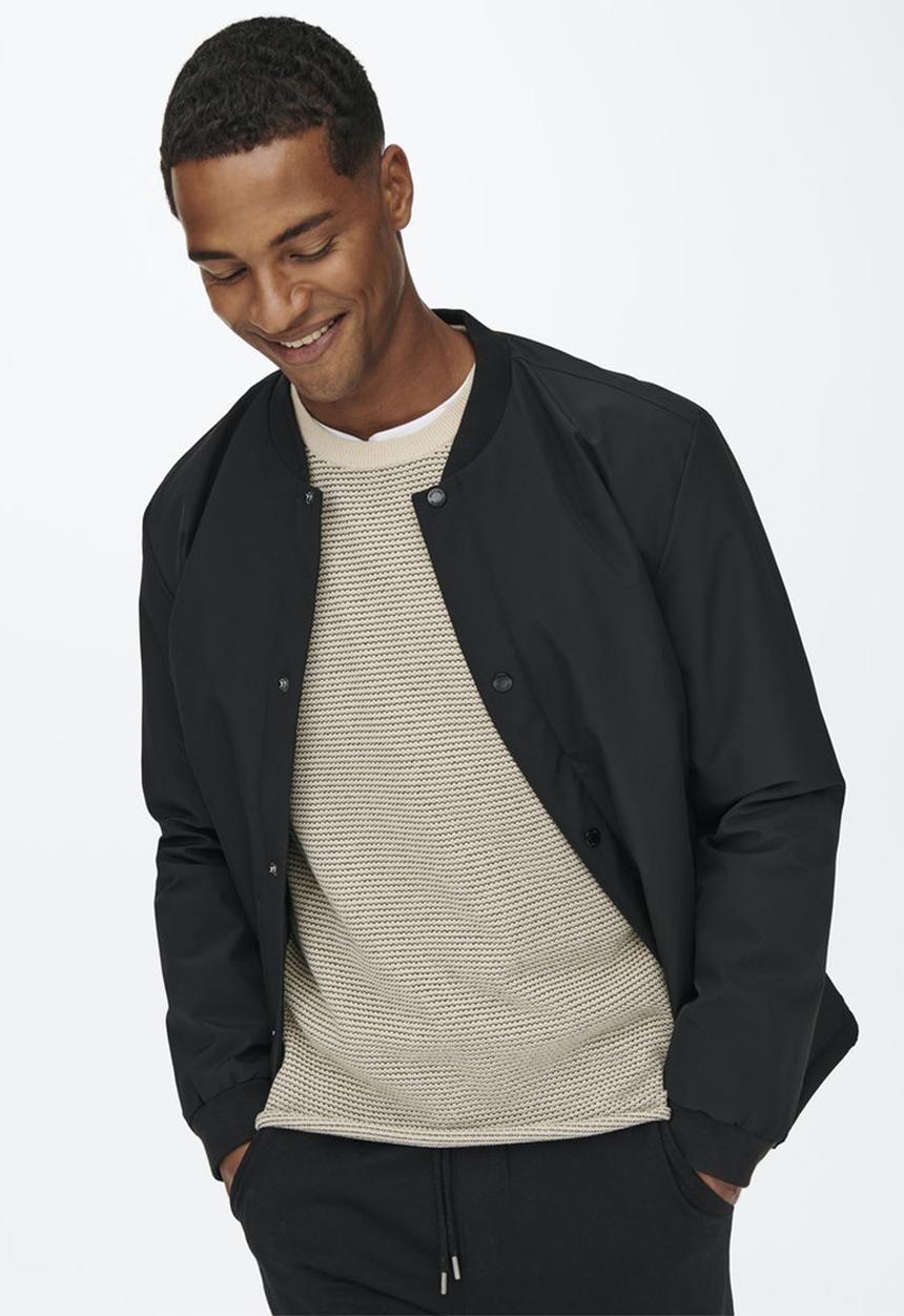 Only & Sons - Bran coach jacket - black