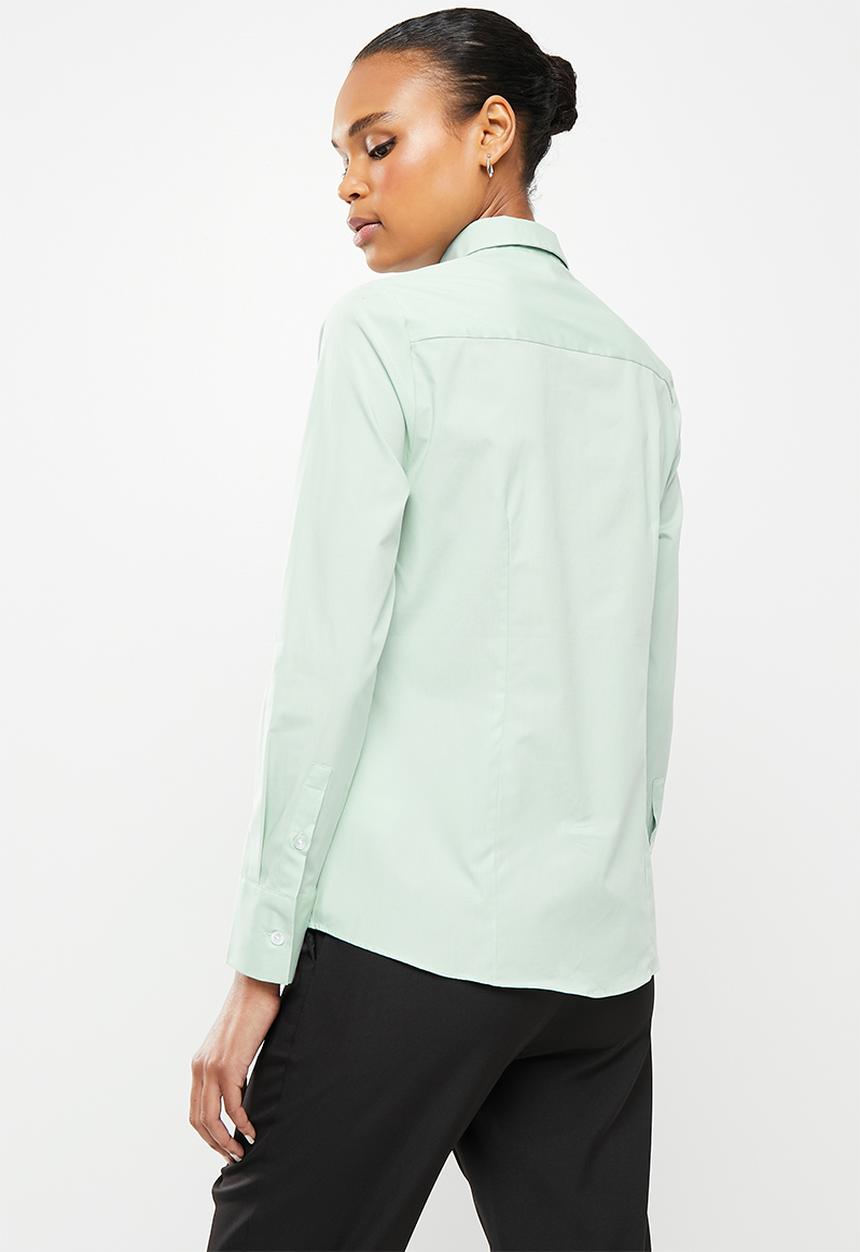 POLO - Jamie basic long sleeve shirt - light aqua