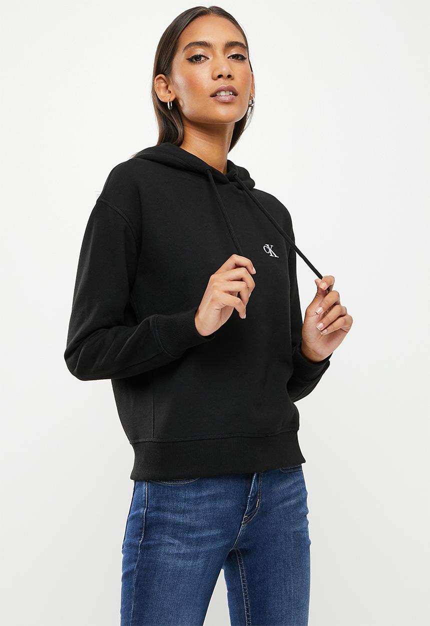 Calvin Klein - Ck embroidery hoodie - black