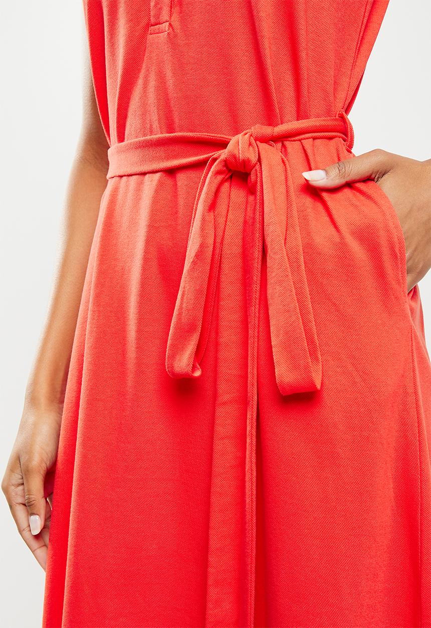 POLO - Bianca sleeveless golfer dress - orange 