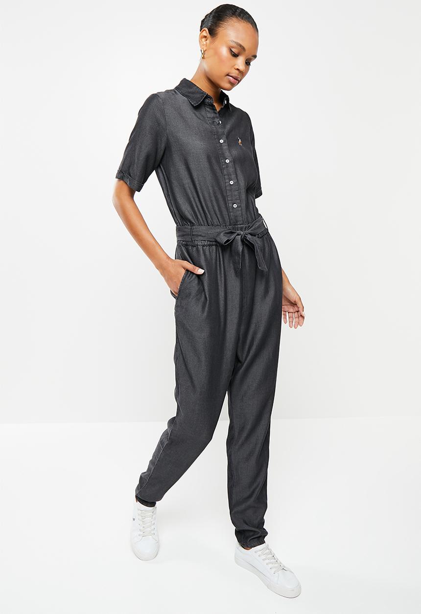 POLO - Rebecca short sleeve jumpsuit - black