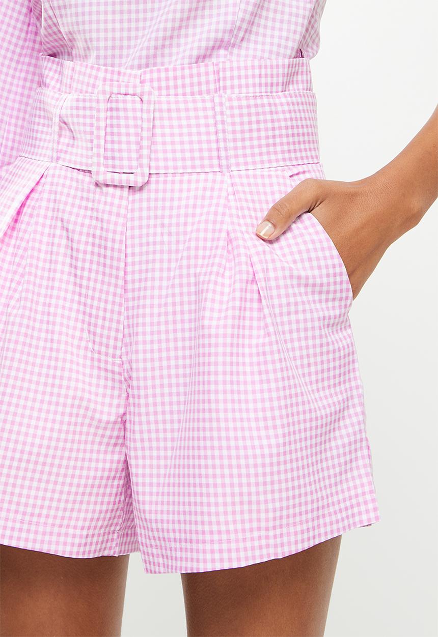 Glamorous - Gingham akila shorts - lilac