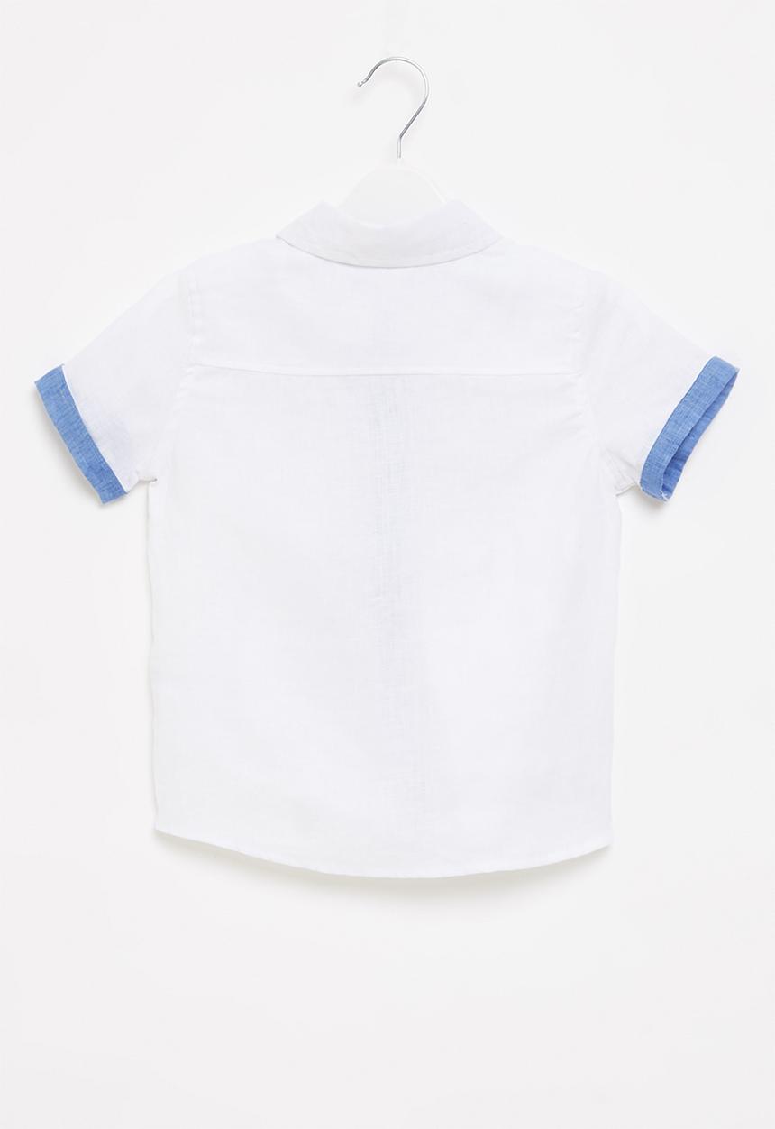 LAB - Logo shirt - white & blue