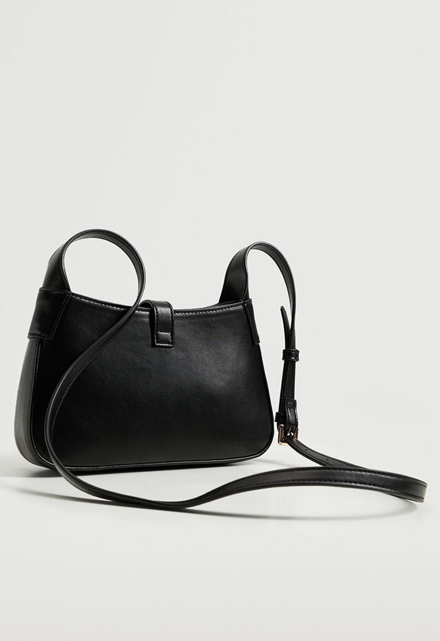 MANGO - Buckle cross-body bag - black