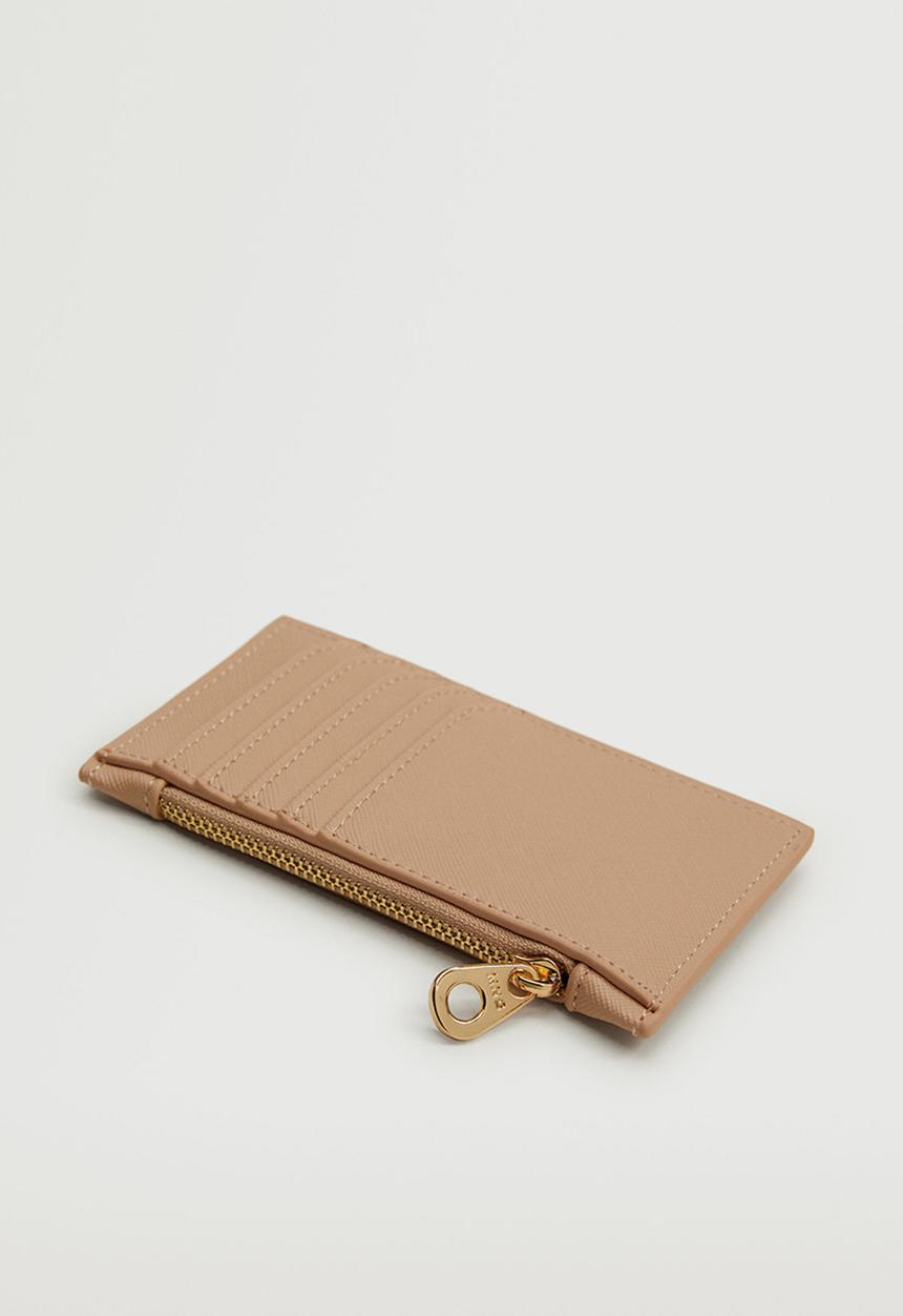 MANGO - Saffiano-effect cardholder - pink