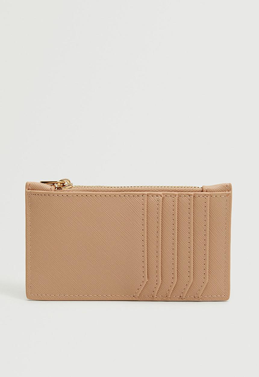 MANGO - Saffiano-effect cardholder - pink