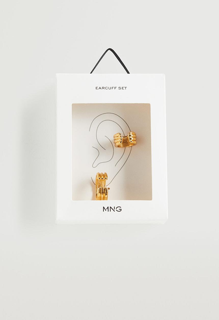 MANGO - Ear cuff and earring set - gold