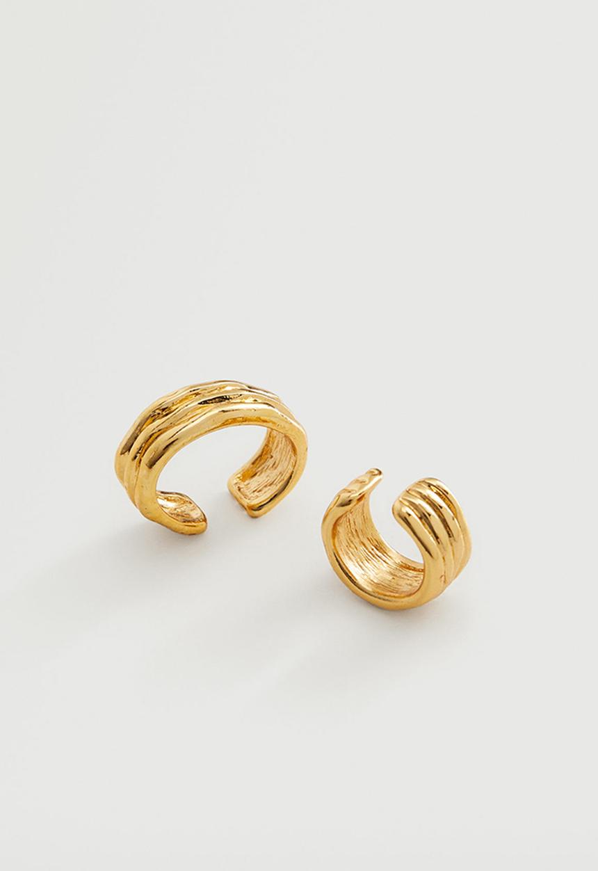 MANGO - Ear cuff and earring set - gold
