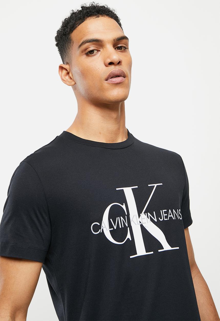 Calvin Klein - Iconic monogram short sleeve slim tee - black