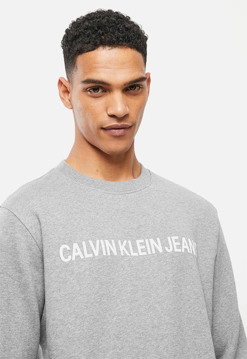Calvin Klein - Core institutional logo sweatshirt - grey