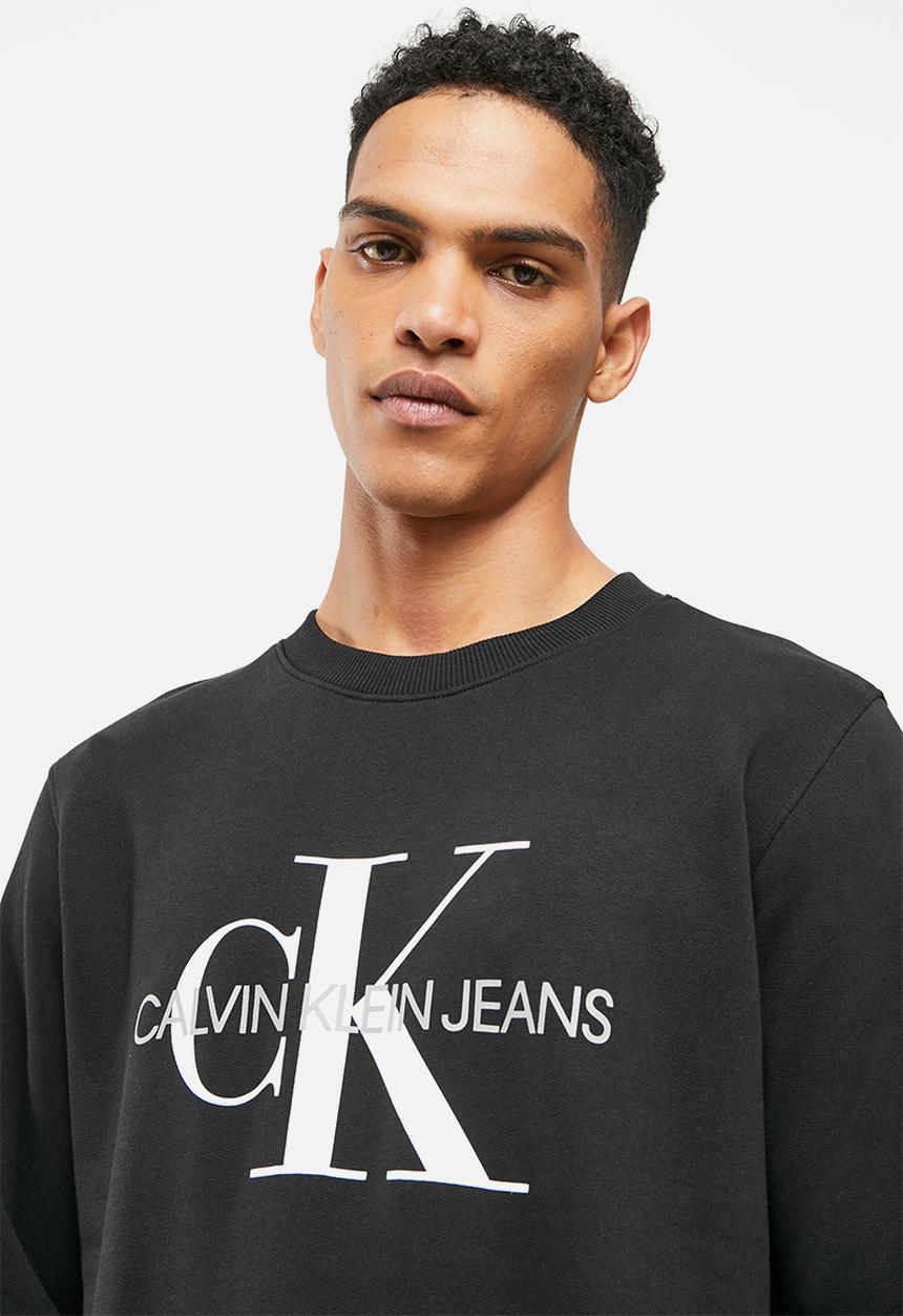 Calvin Klein - Iconic monogram crew neck - black