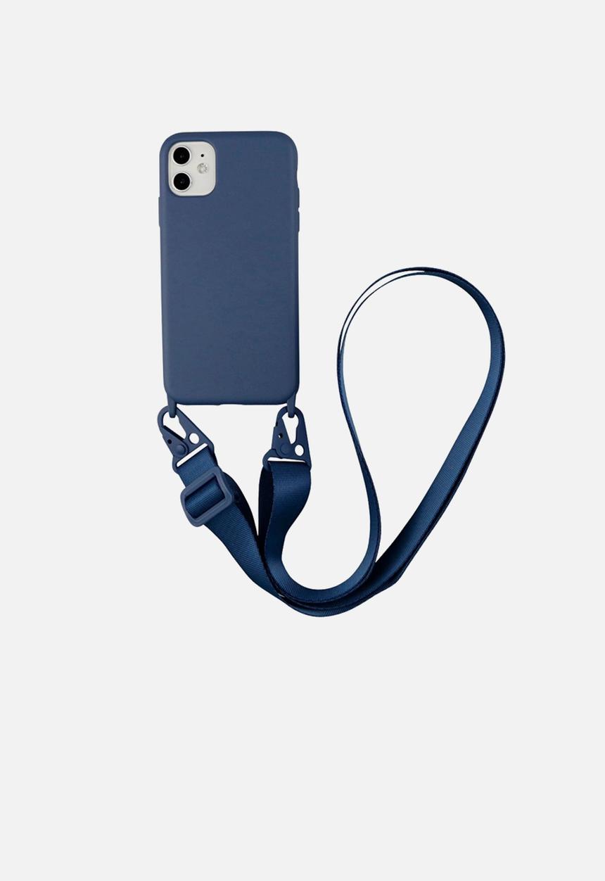 Cased. - Crossbody phone case - navy
