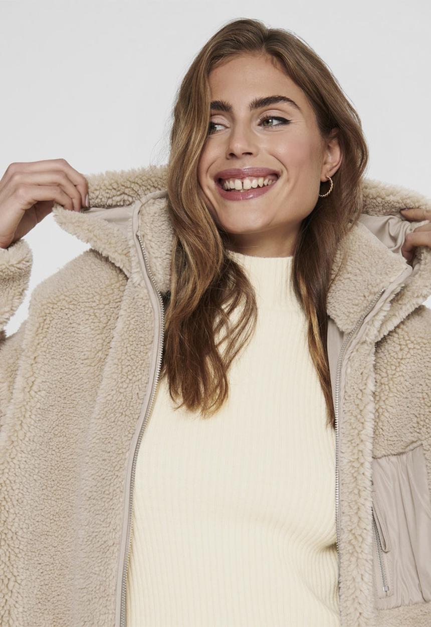 ONLY - Sascha sherpa jacket - cuban sand