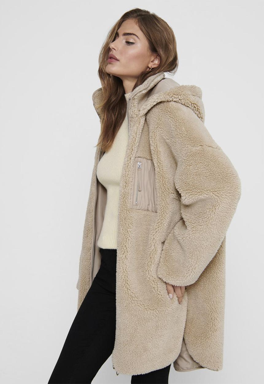 ONLY - Sascha sherpa jacket - cuban sand