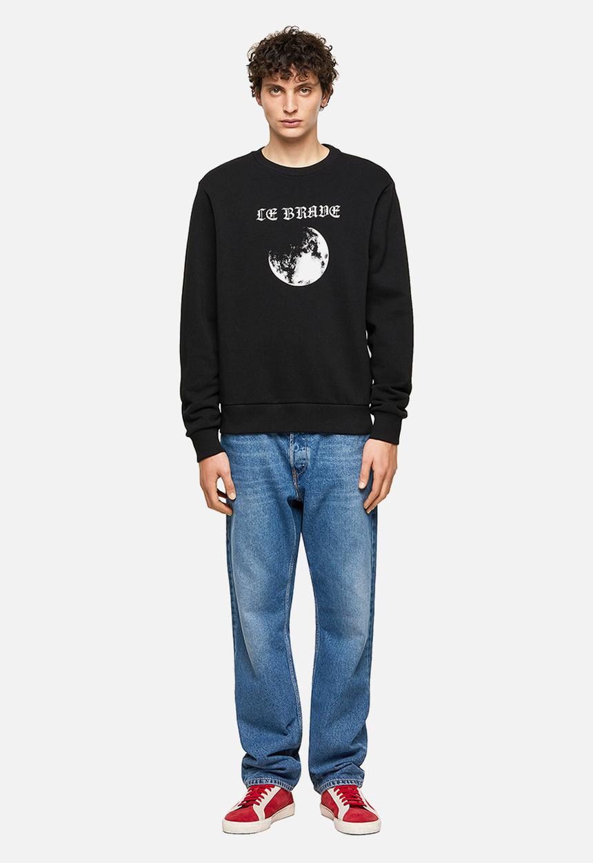 Diesel  - S-girk-b4 printed sweater - black