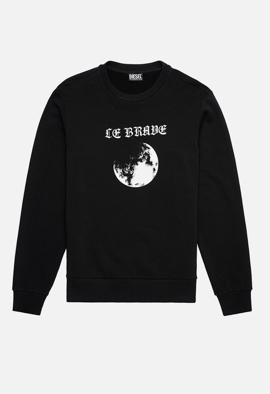 Diesel  - S-girk-b4 printed sweater - black