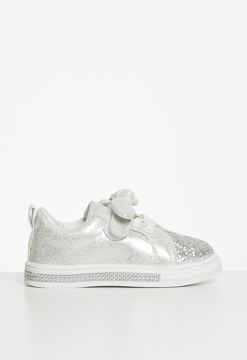 Pop Candy - Girls glitter sneaker - silver
