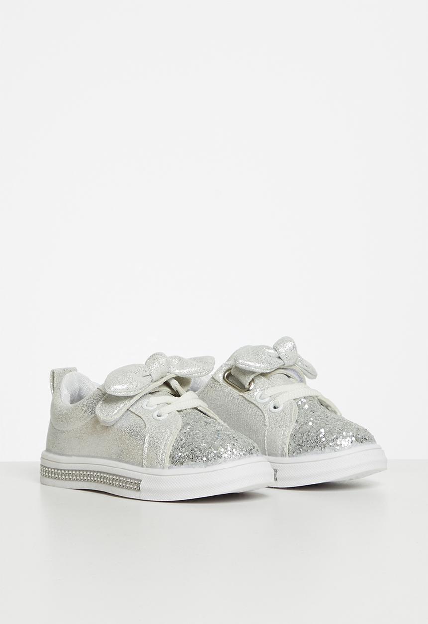Pop Candy - Girls glitter sneaker - silver