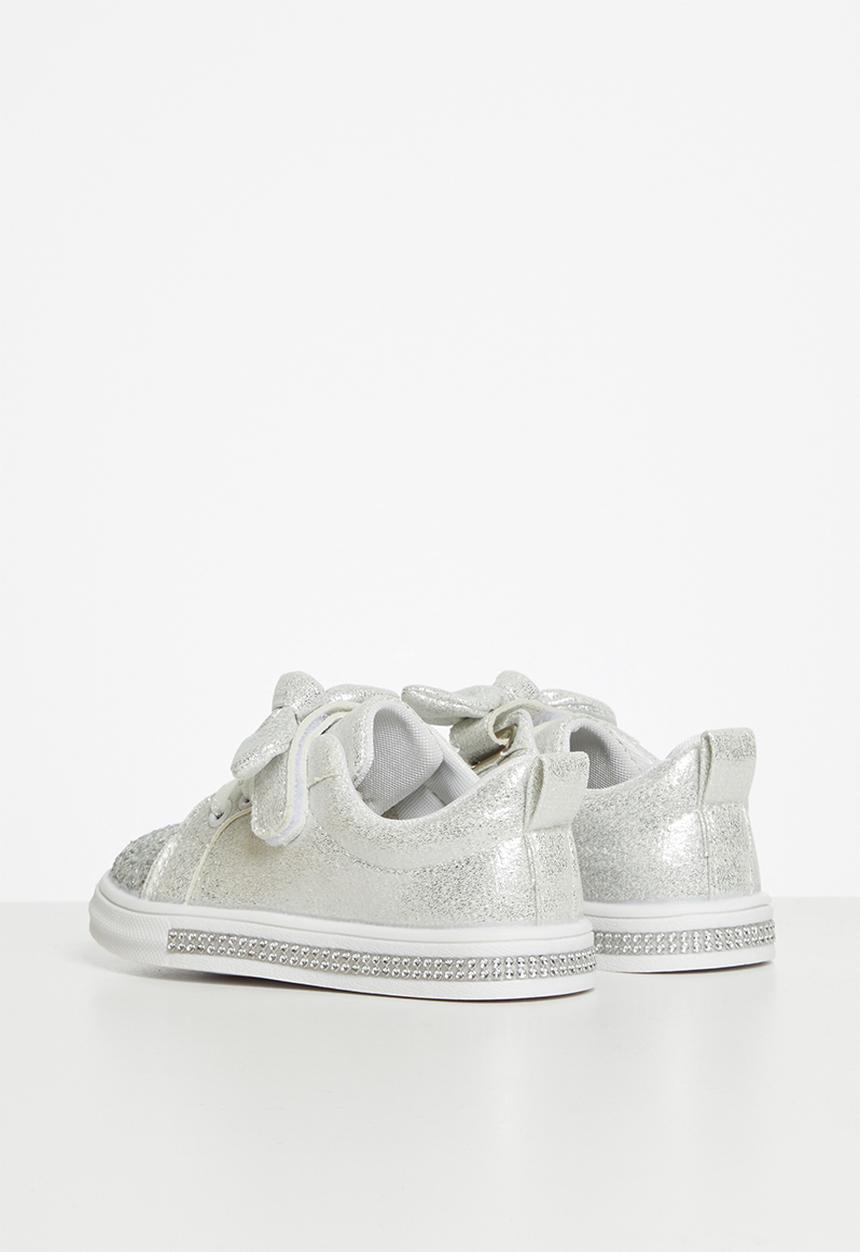 Pop Candy - Girls glitter sneaker - silver