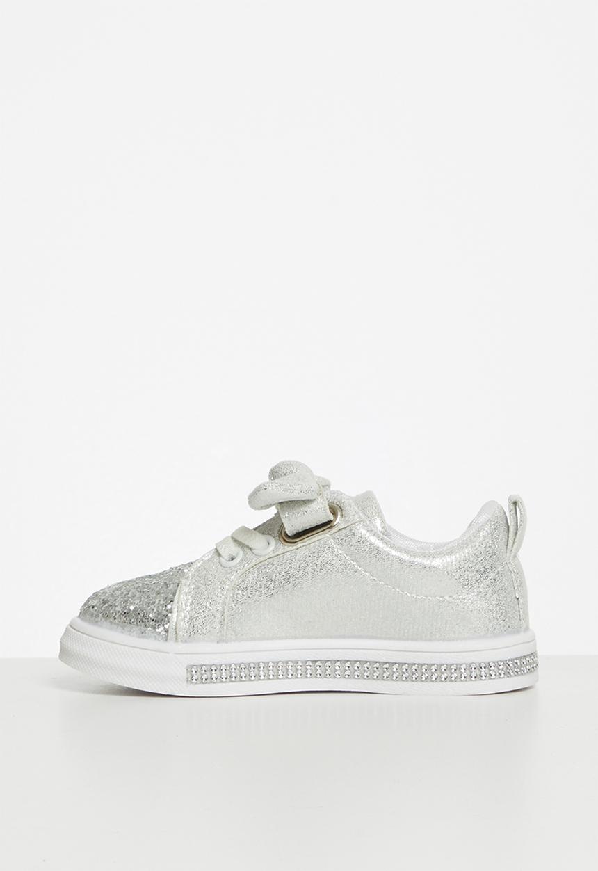 Pop Candy - Girls glitter sneaker - silver