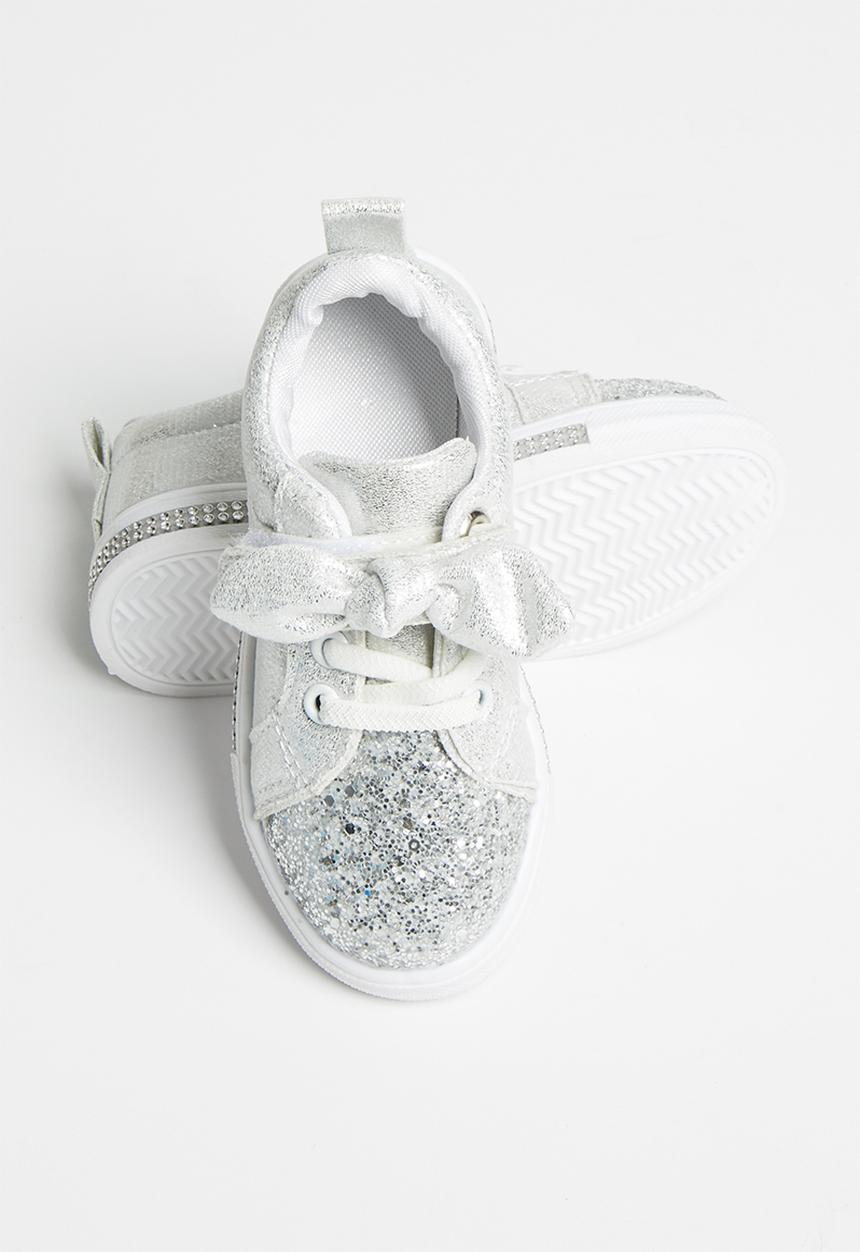 Pop Candy - Girls glitter sneaker - silver