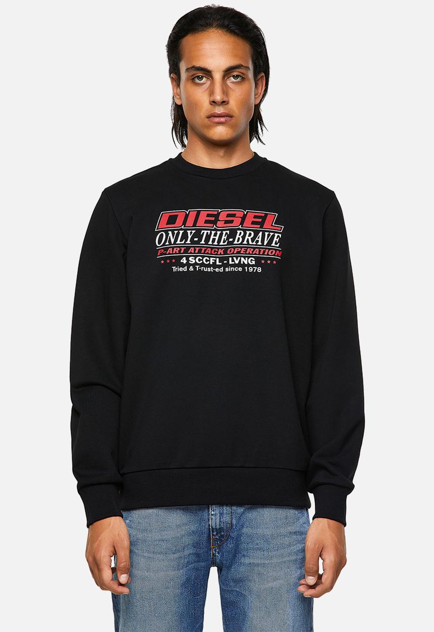 Diesel  - S-girk-k21 printed sweater - black