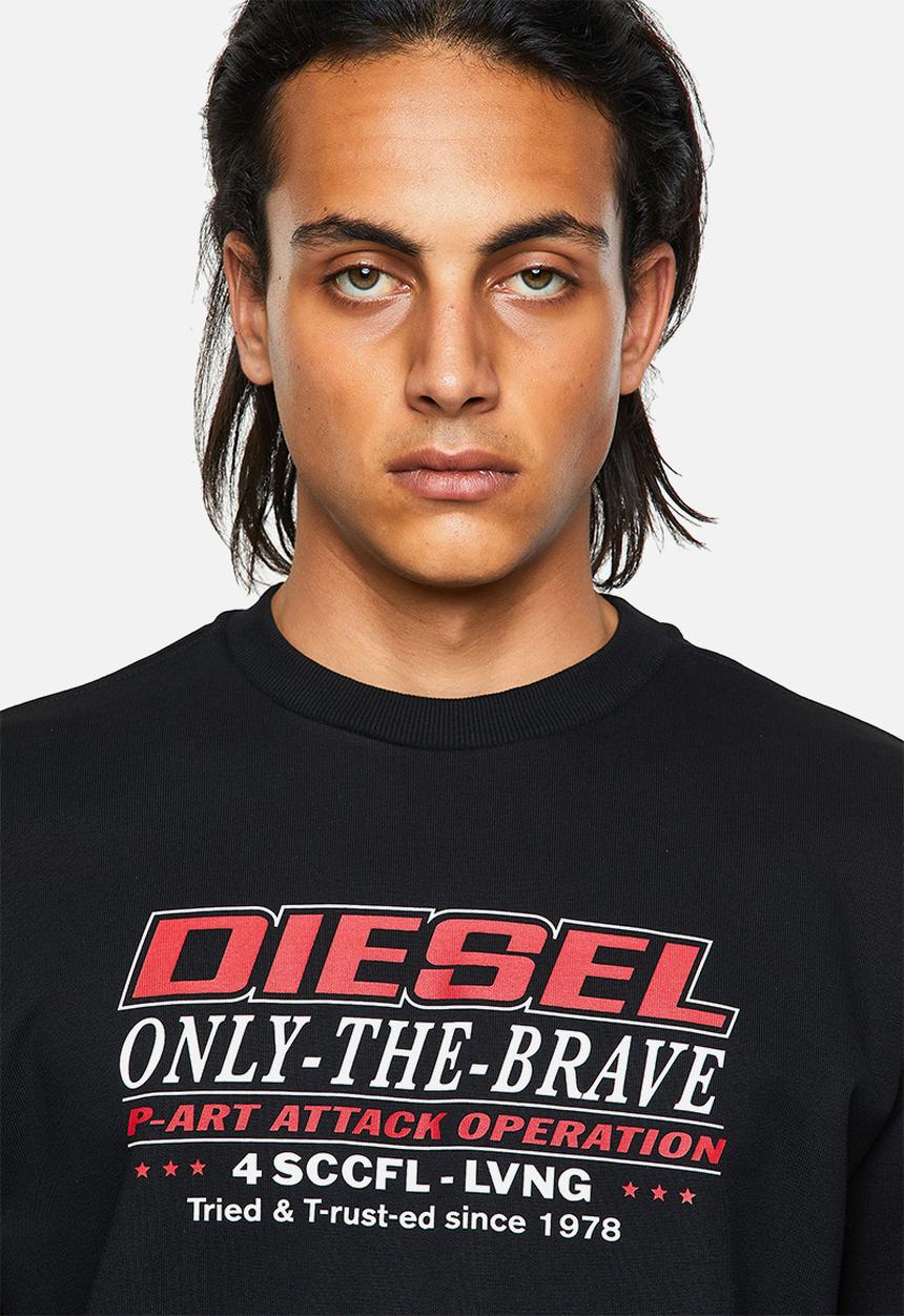 Diesel  - S-girk-k21 printed sweater - black