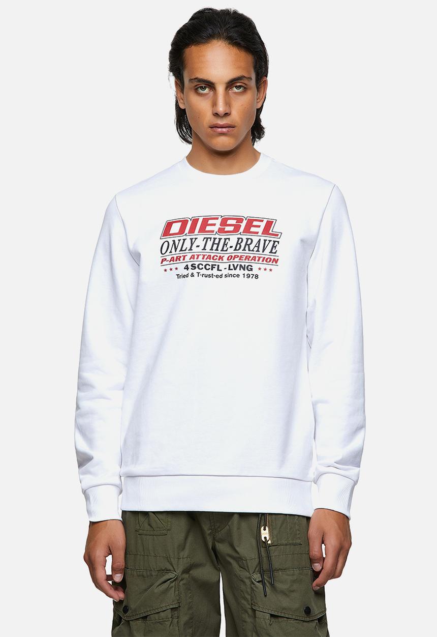 Diesel  - S-girk-k21 printed sweater - white