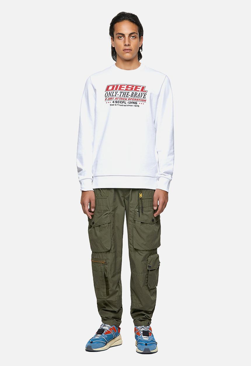 Diesel  - S-girk-k21 printed sweater - white
