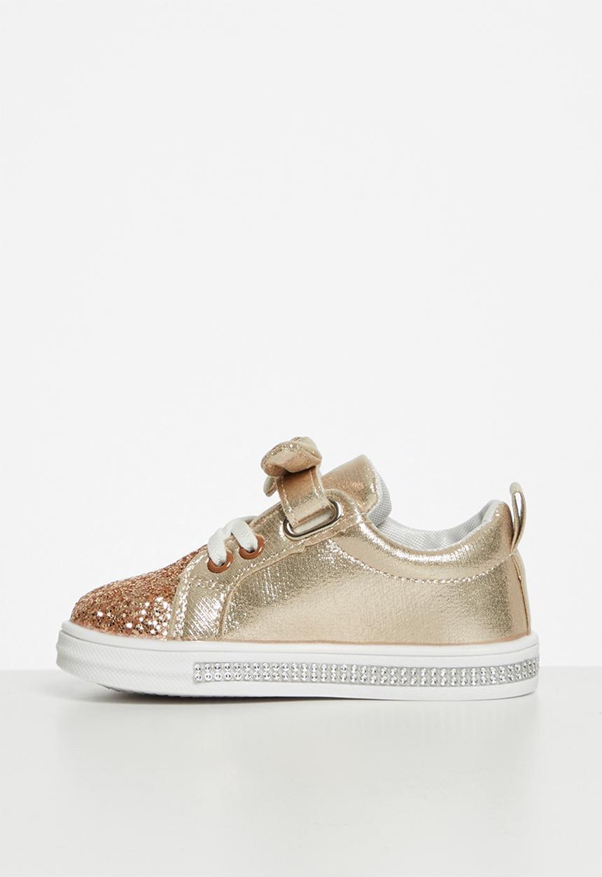 Pop Candy - Girls glitter sneaker - gold