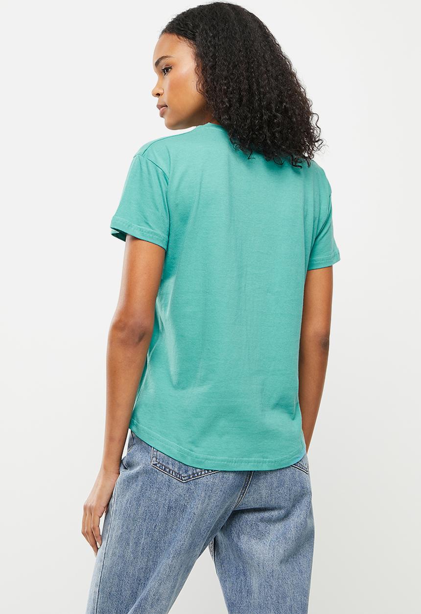 RVCA - Big rvca slim crew - lt teal