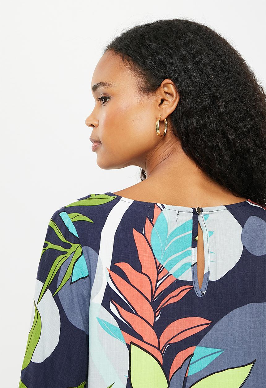 Stella Morgan - Printed batwing top - multi 