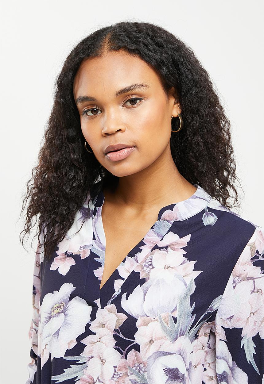 Stella Morgan - Printed floral blouse - multi navy
