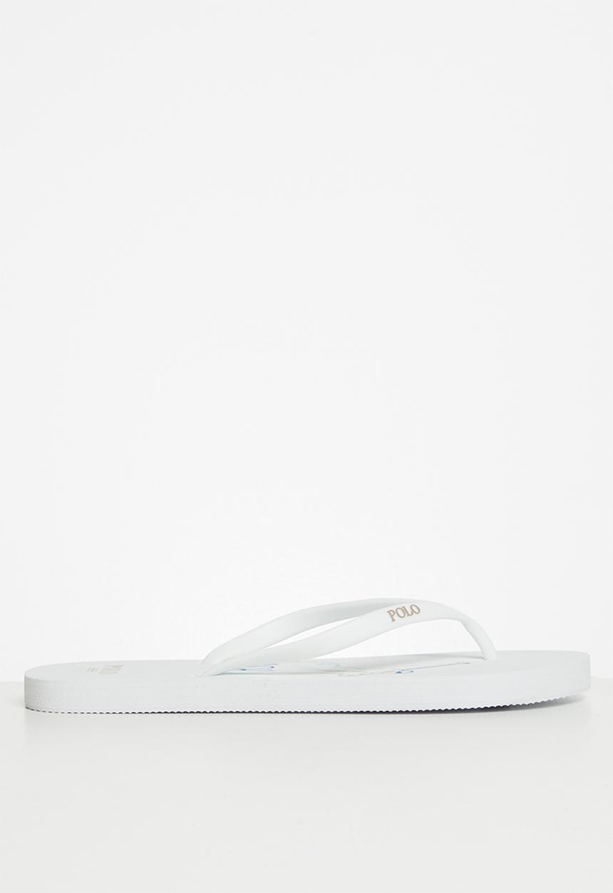 POLO - Gabriella multi pony flip flop - white