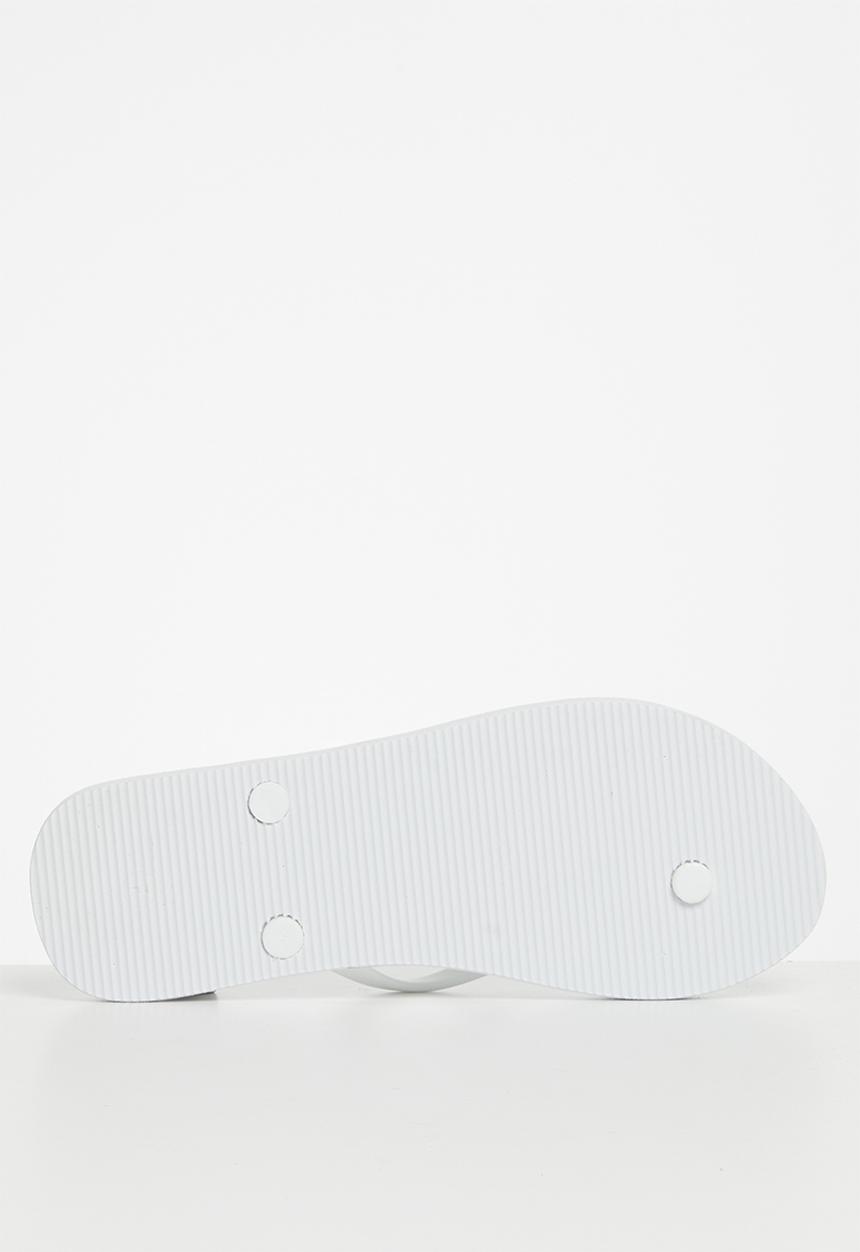 POLO - Gabriella multi pony flip flop - white