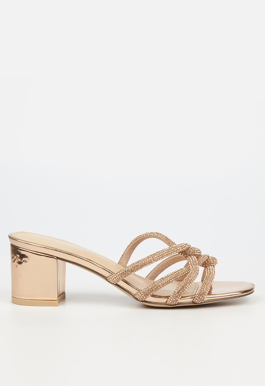 Miss Black - Grammy1 mule heel - rose gold