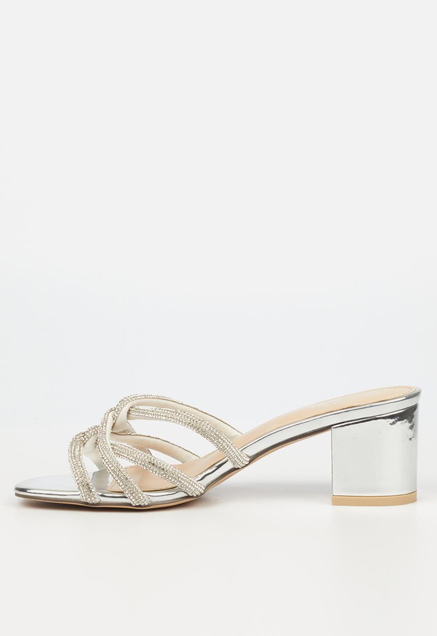 Miss Black - Grammy1 mule heel - silver