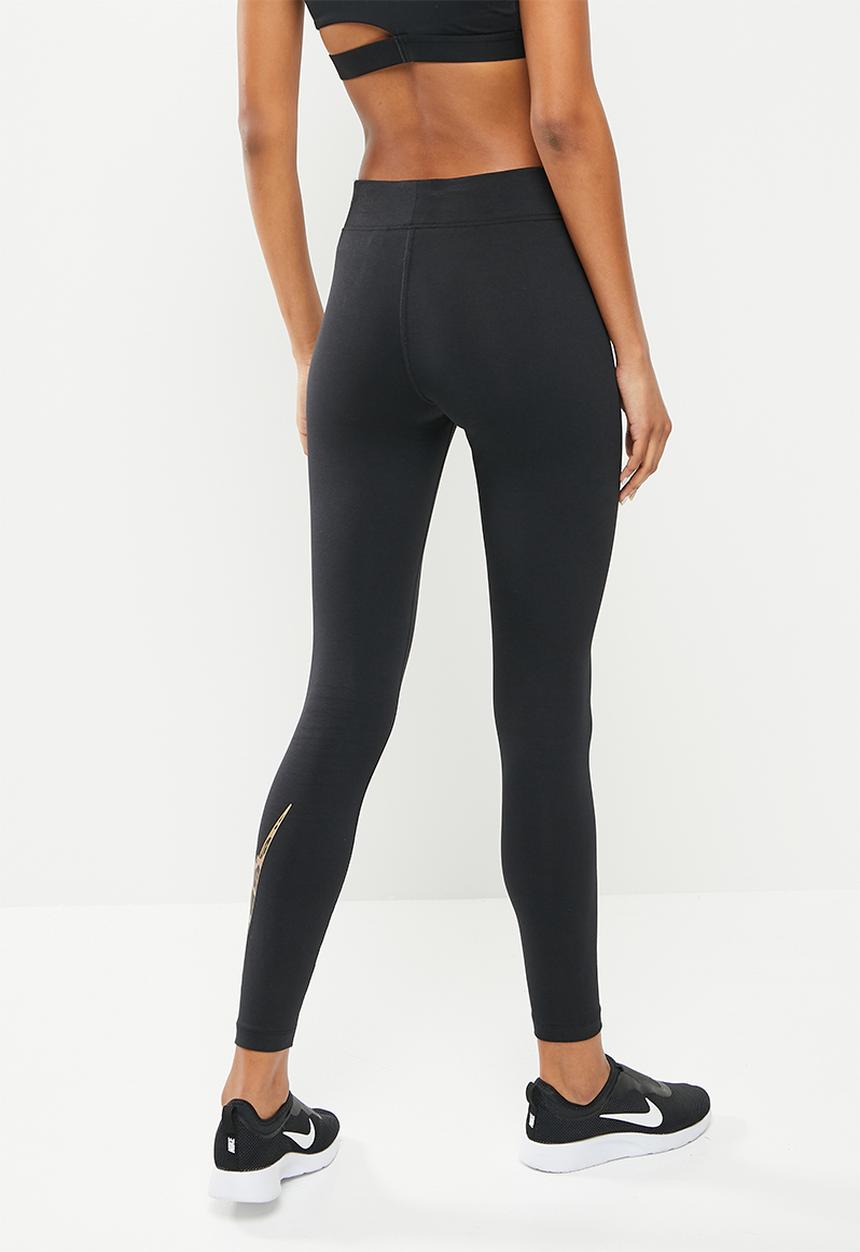 Nike - W nsw gx prnt mid rise legging - black 
