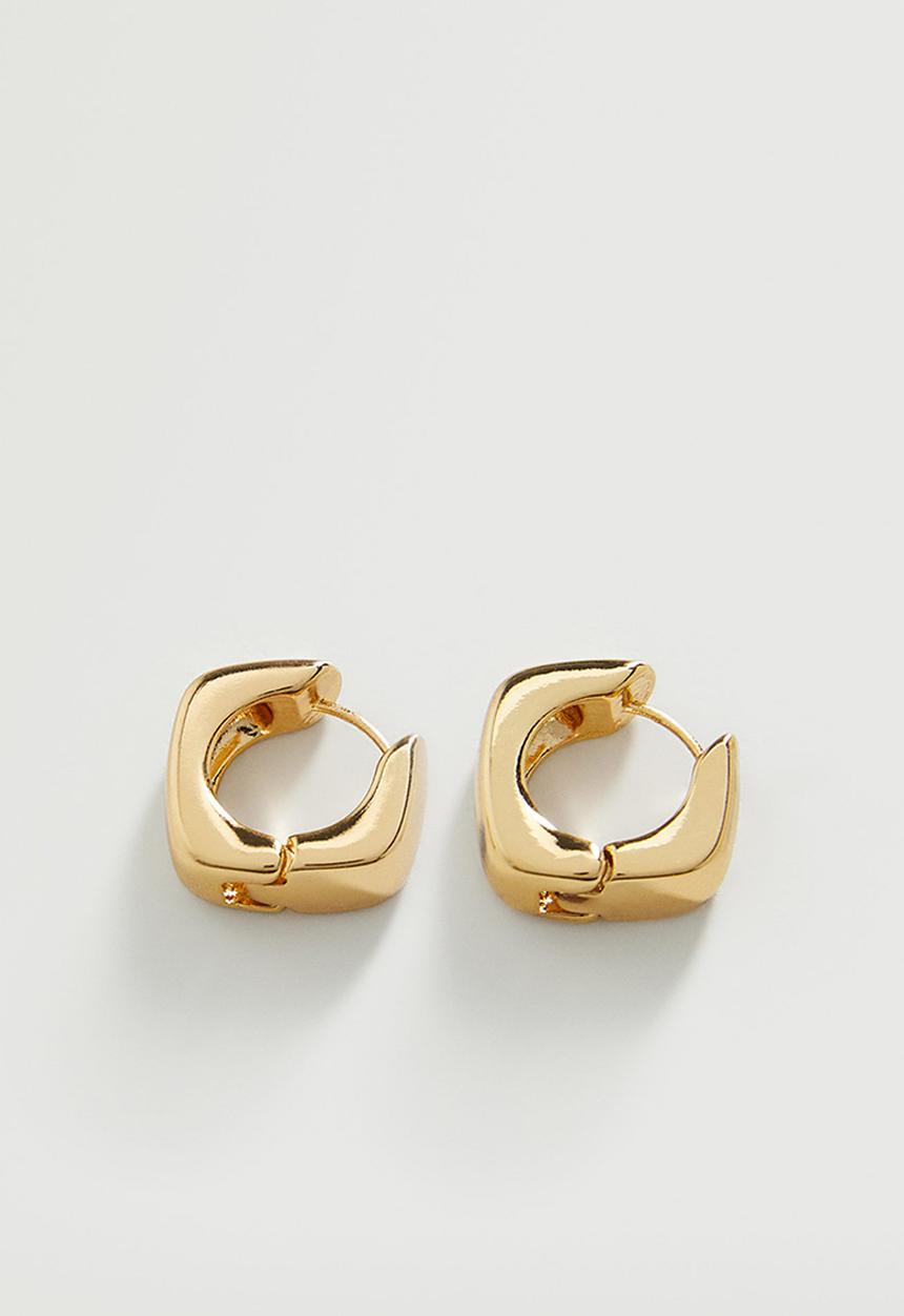 MANGO - Square earrings - gold