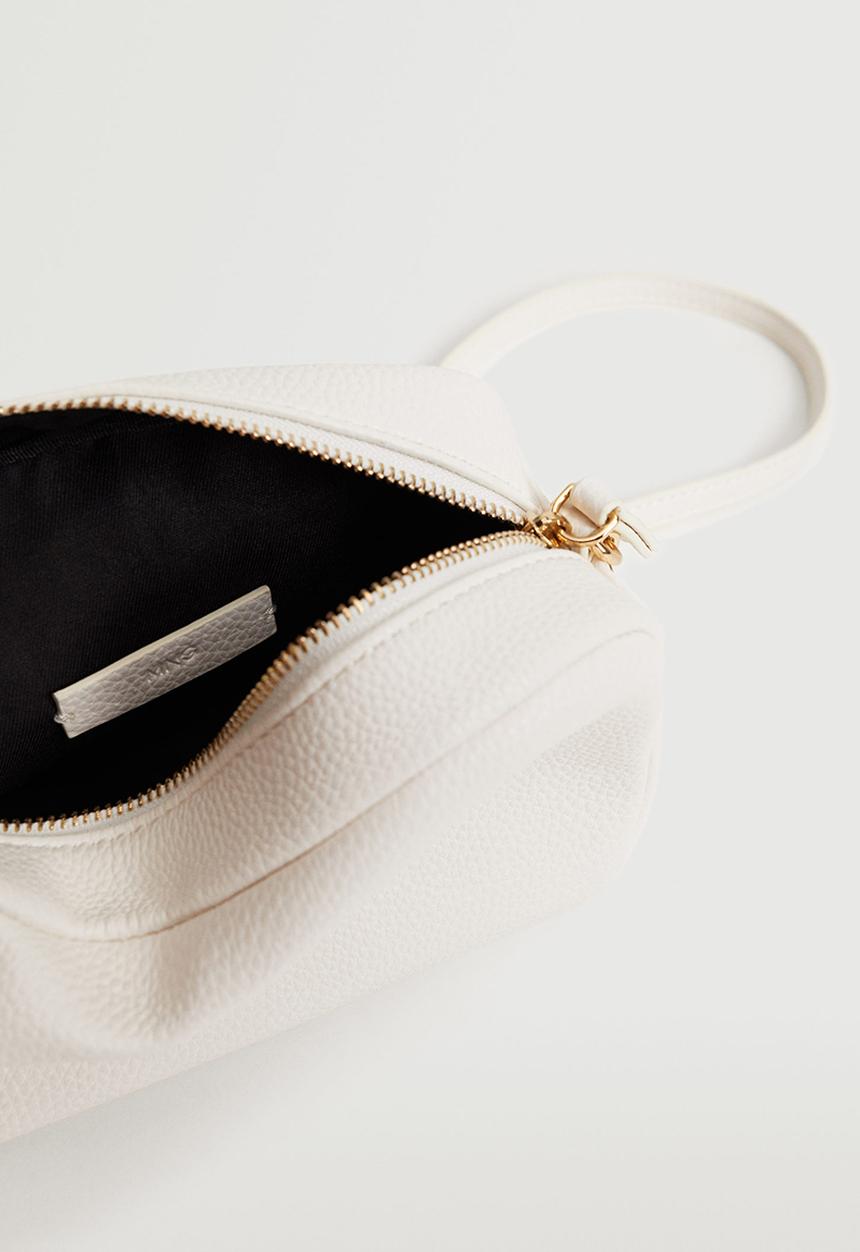 MANGO - Pebbled effect crossbody bag - white