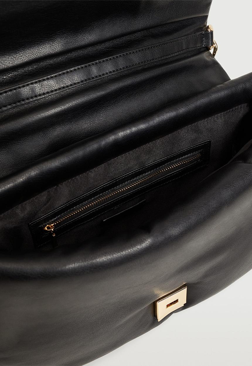 MANGO - Quilted chain bag - black