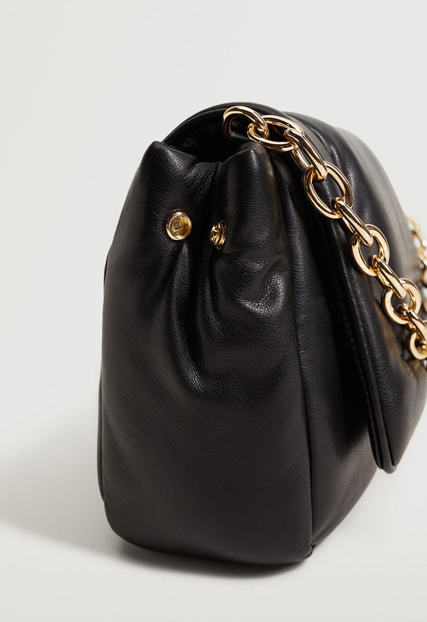 MANGO - Quilted chain bag - black