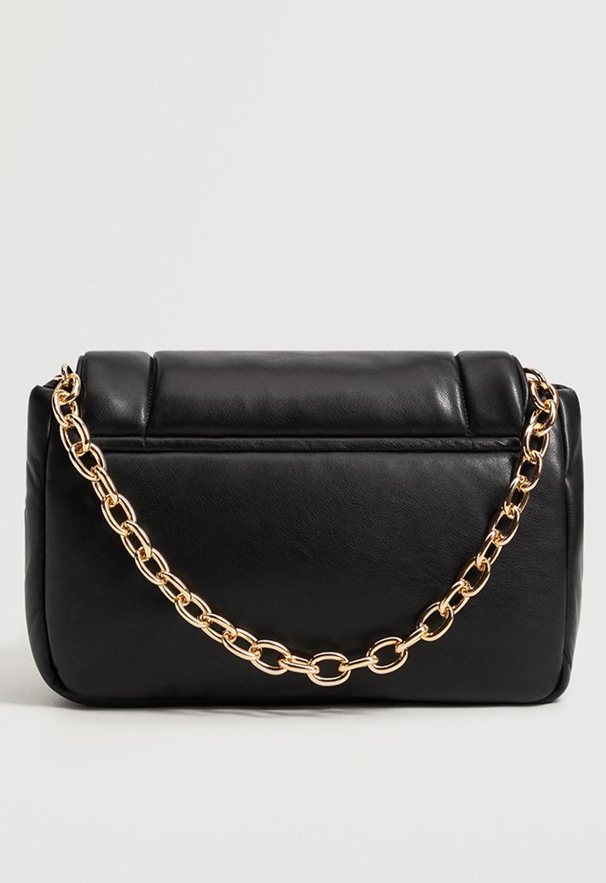 MANGO - Quilted chain bag - black