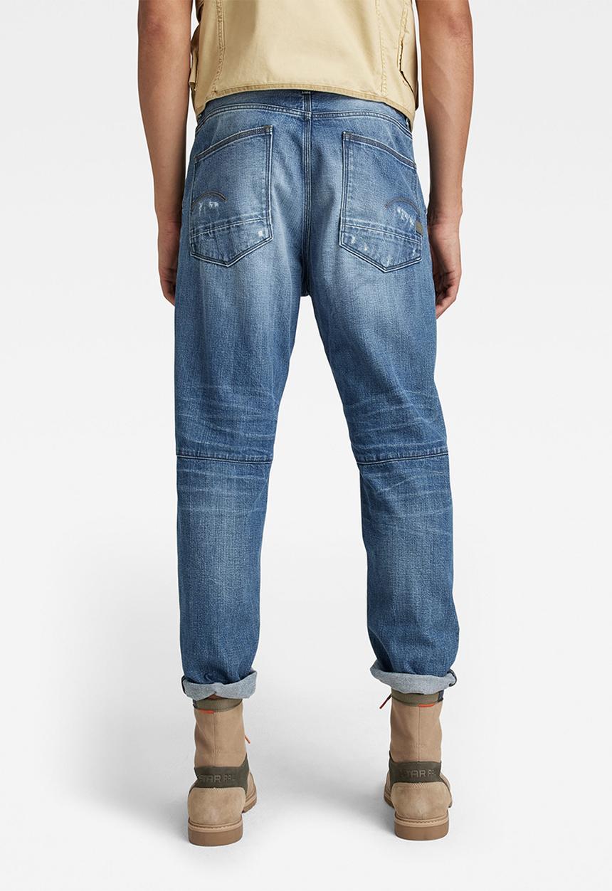 G-STAR - Grip 3d relaxed tapered - faded hague blue destroyed