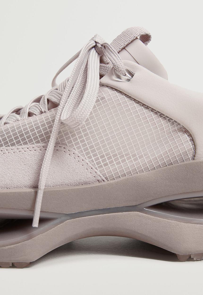MANGO - Iconic leather sneaker - light / pastel pink